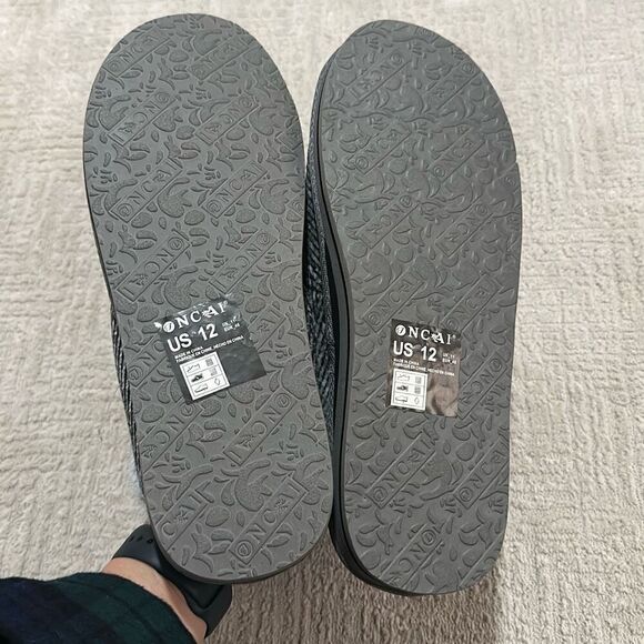 ONCAI Clog Slippers Stripe Faux Fur Cotton-Blend High-Density Memory Foam Men’s - Picture 5 of 6